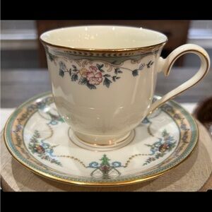 Lenox Cup & Saucer Mismatched Set